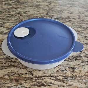 Tupperware Blue and White Bowl with Lid
